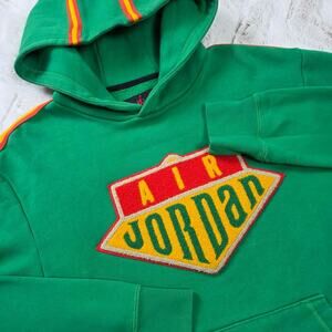 Green jordan hoodie with custom